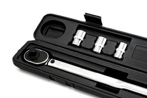 Klucz dynamometryczny 1/2" 40–210 Nm z 3 nasadkami