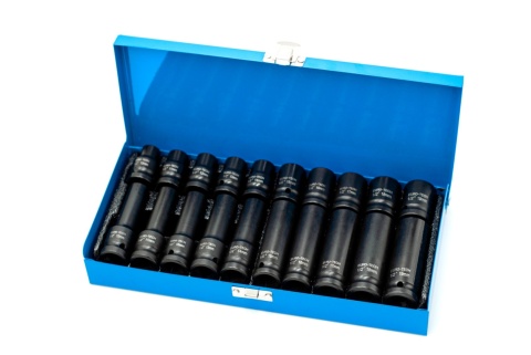 Nasadki udarowe 20 szt. 1/2" 10-19 mm krótkie i długie