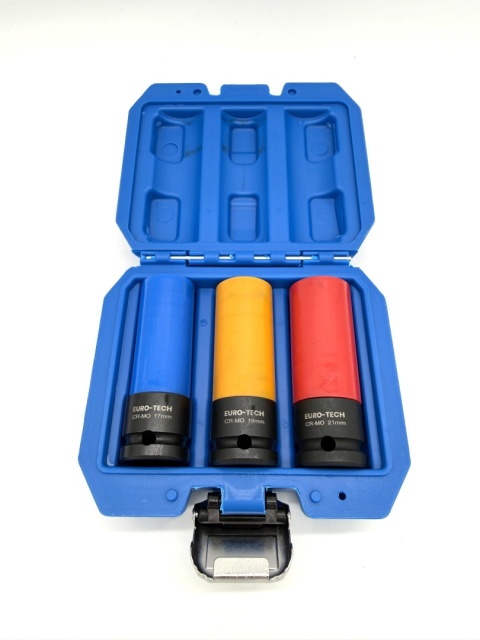 Nasadki udarowe do felg aluminiowych 3 szt. 17 mm, 19 mm, 21 mm